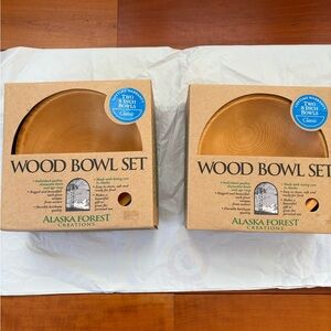 NEW Alaska Forest Creations Wood Bowl Set - 4 New Bowls